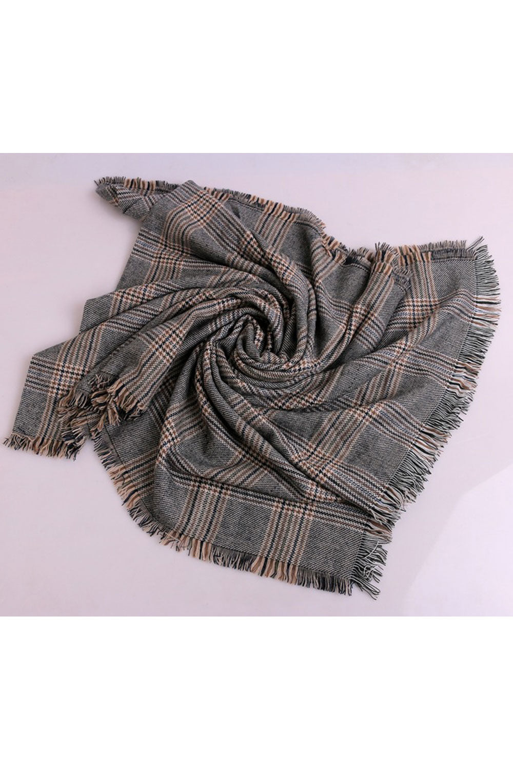 Women Autumn Winter Plaid Pattern Warm Thick Shawl