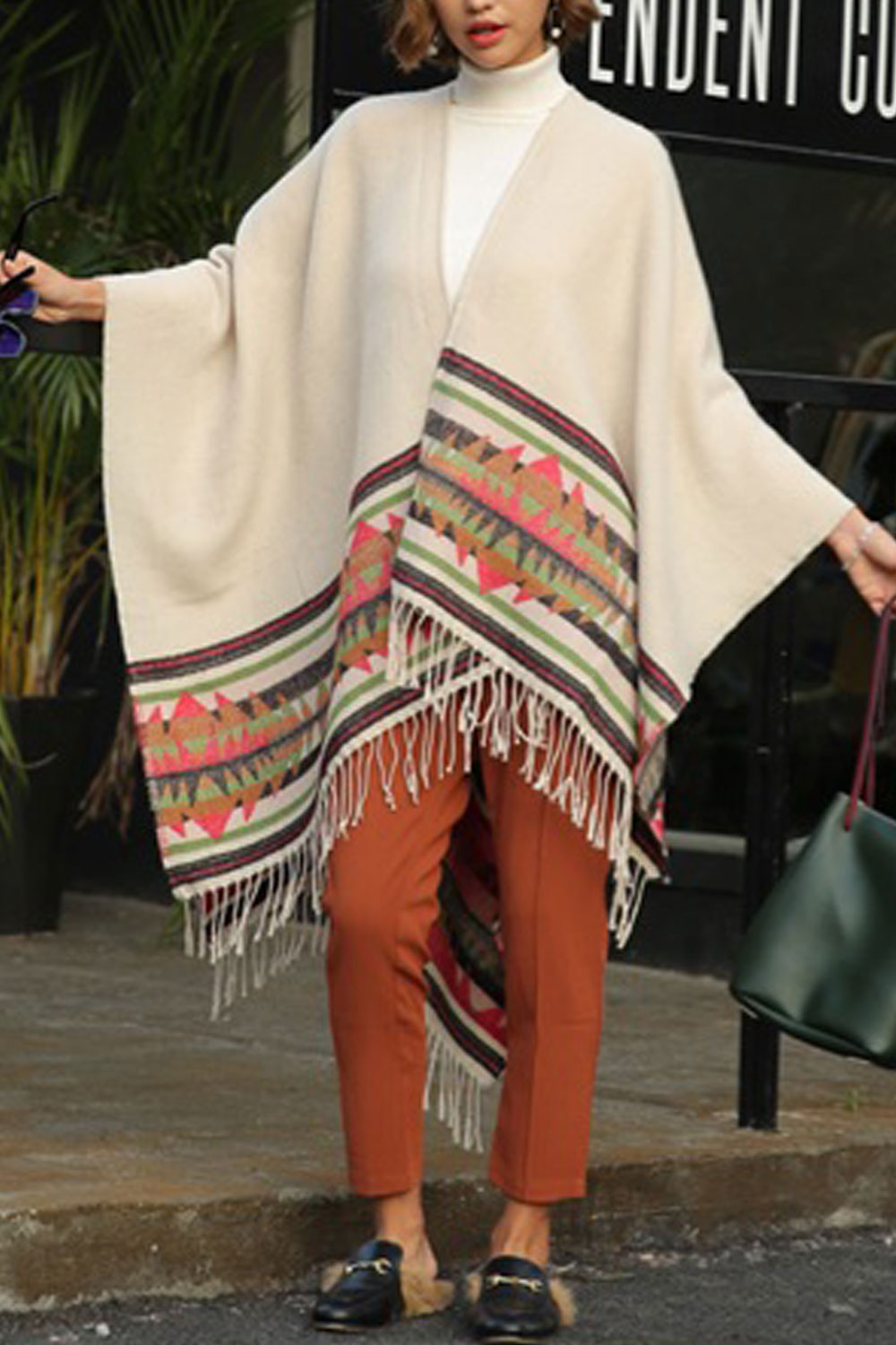 Women Comfortable Tassel Decorated Warm Shawl