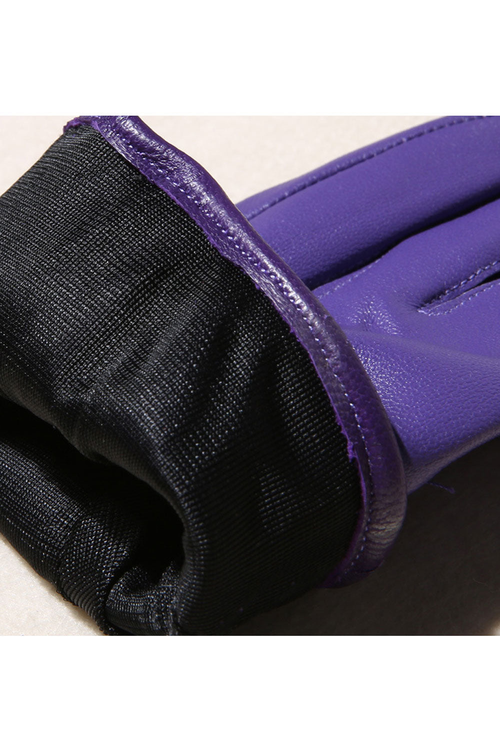 Women Lovely Warm Thick Solid Color Zipper Leather Gloves