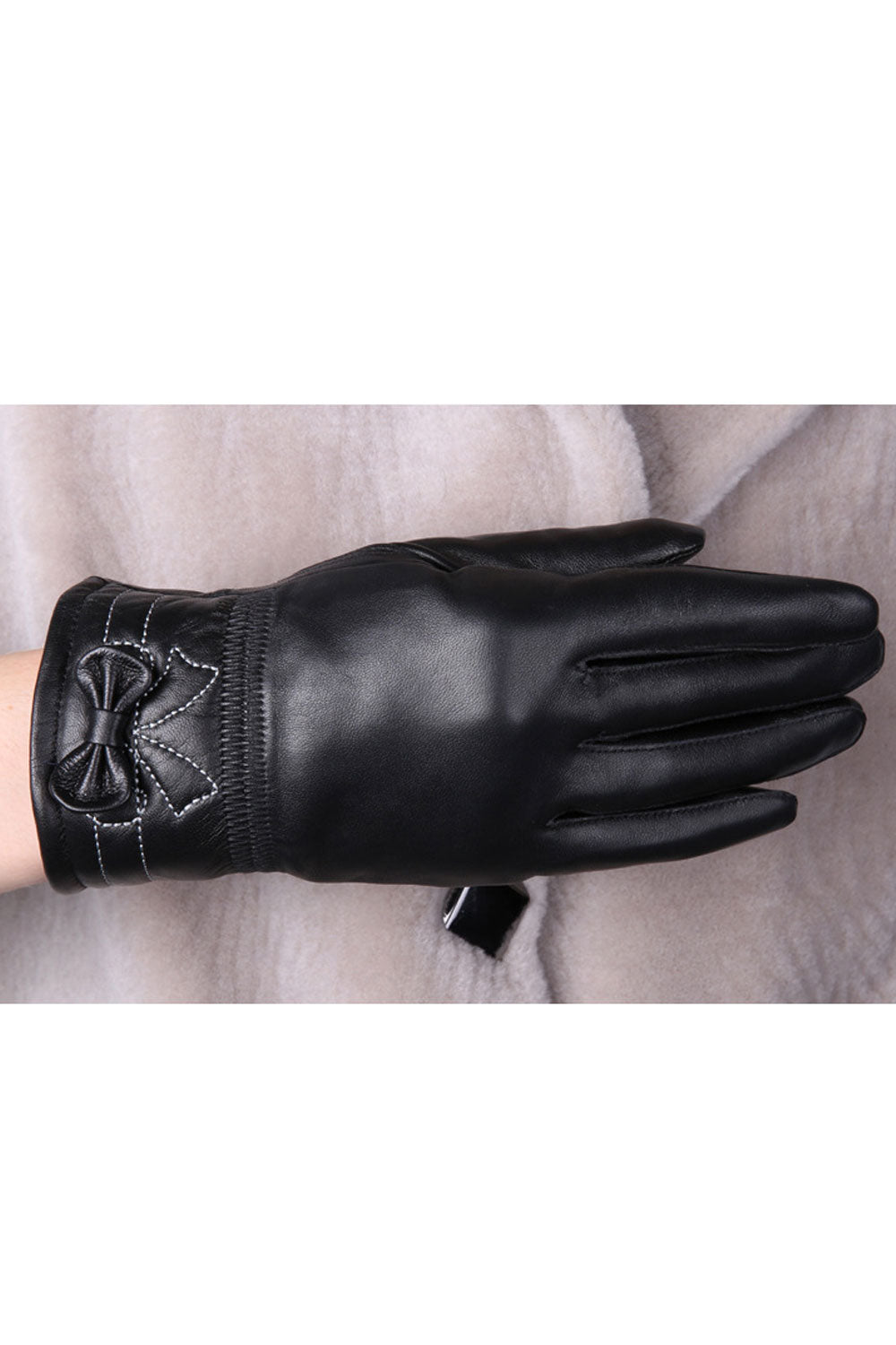 Women Winter Autumn Bow Thick & Warm Gloves