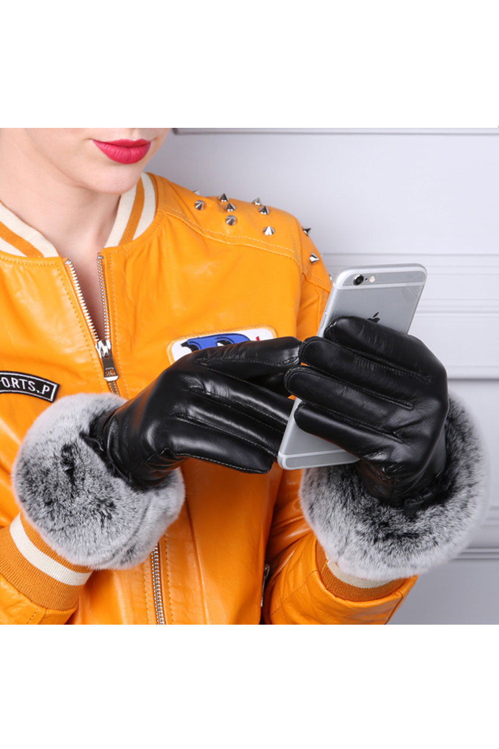 Women Stylish Thick & Warm Leather Gloves