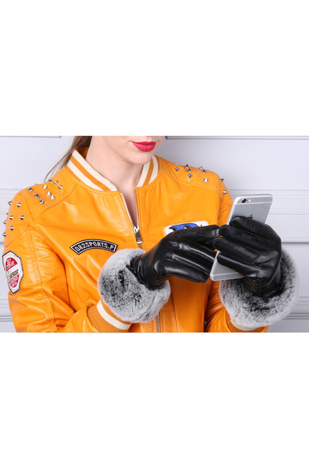 Women Stylish Thick & Warm Leather Gloves
