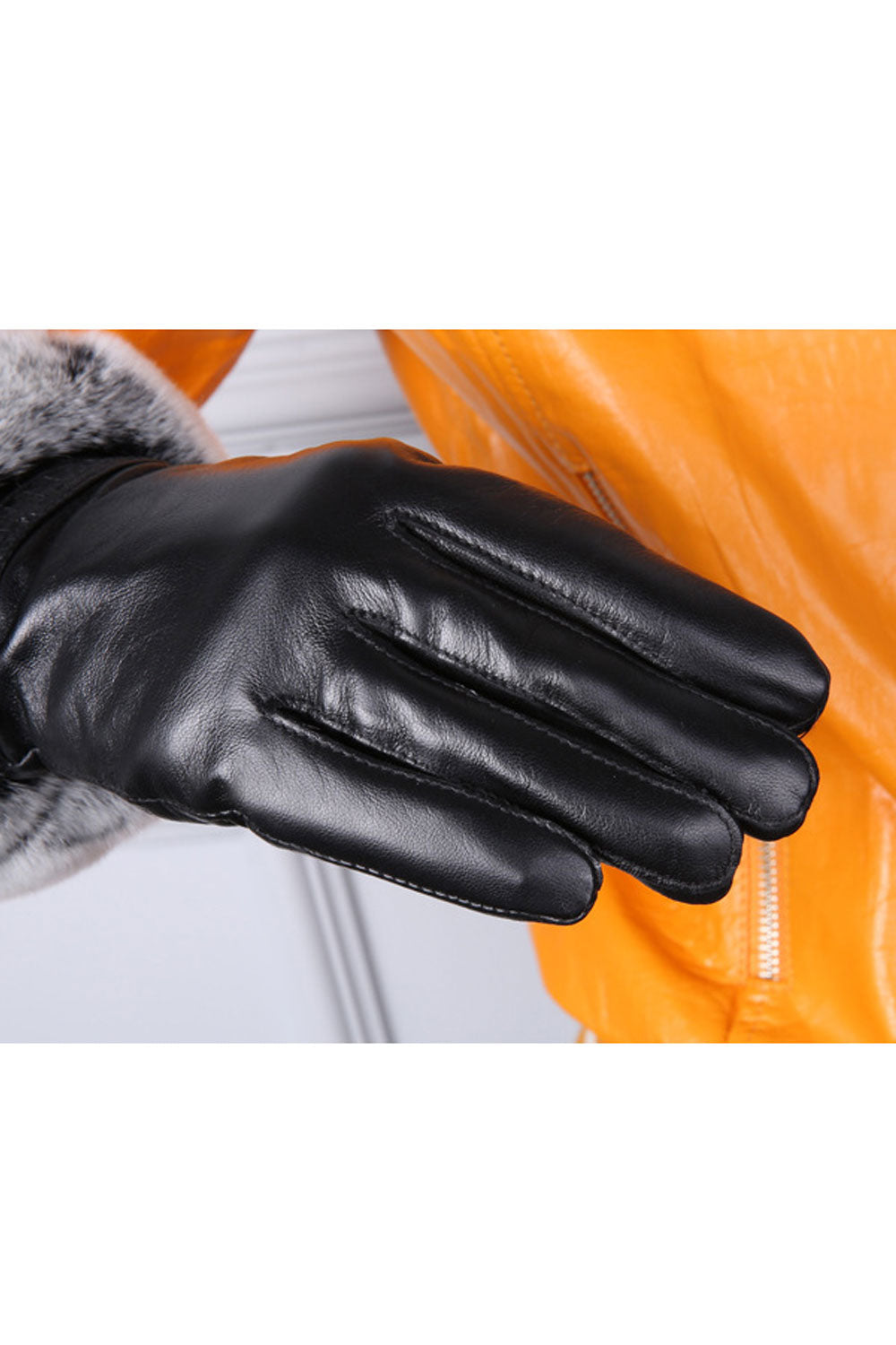 Women Stylish Thick & Warm Leather Gloves