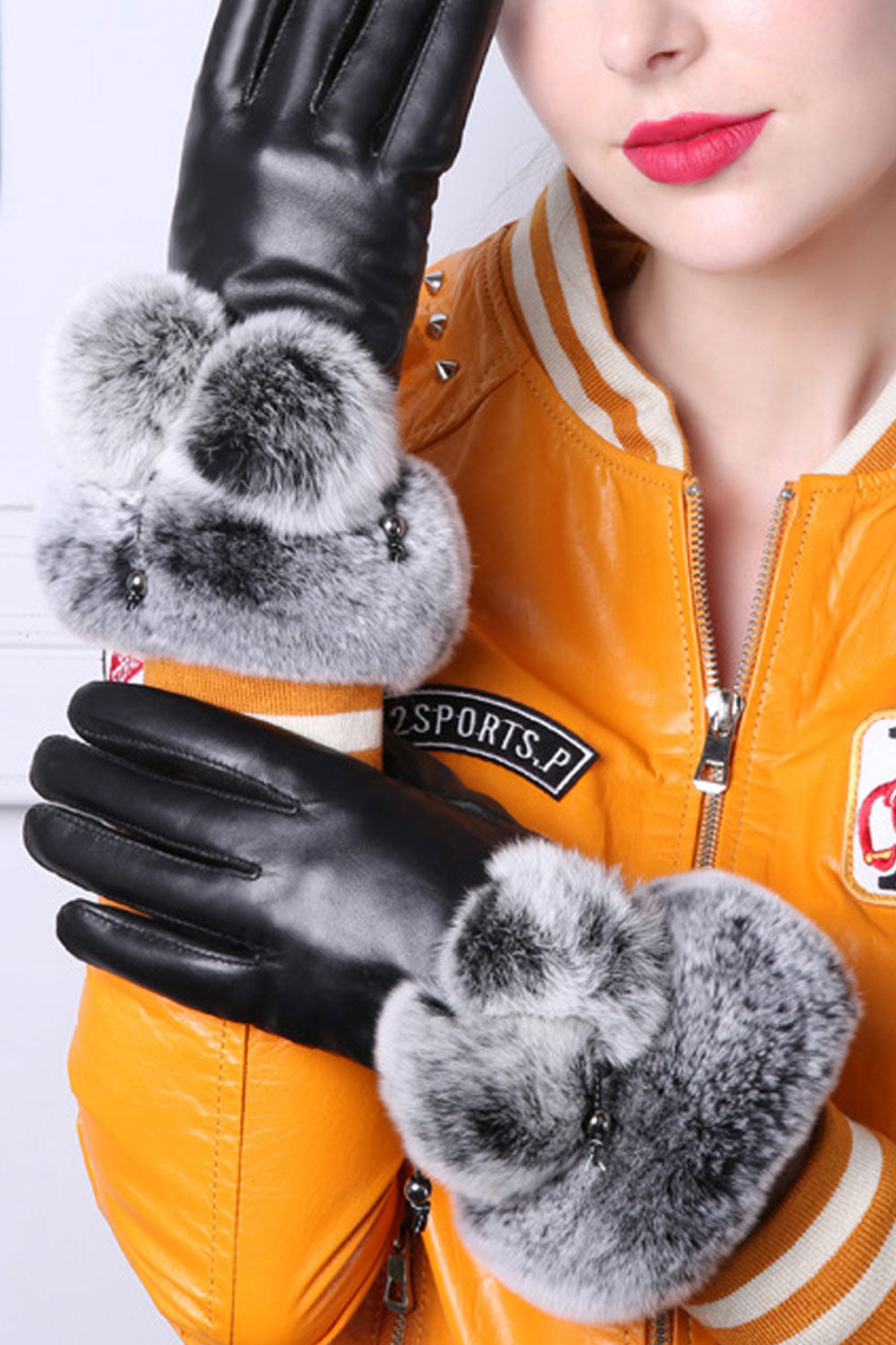 Women Fashion Thick & Warm Solid Colored Casual Gloves