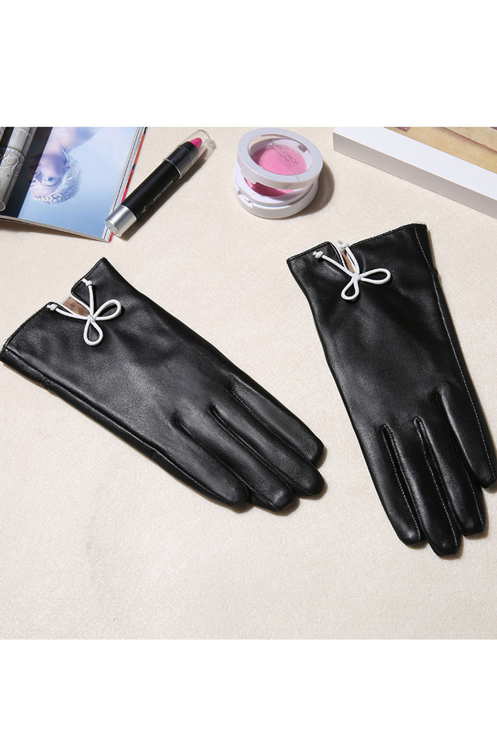 Women Winter Thick & Warm Solid Colored Gloves
