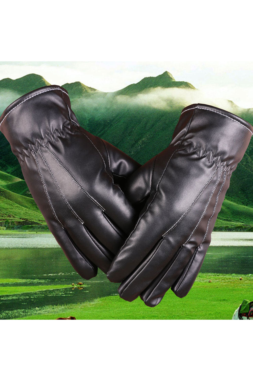 Women Comfortable Winter Warm Thick Solid Colored Gloves