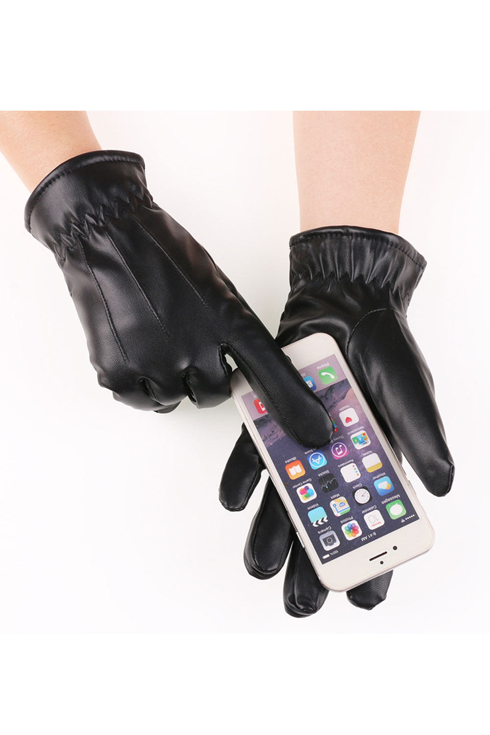 Women Comfortable Winter Warm Thick Solid Colored Gloves
