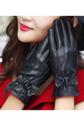 Women Winter Breathable Thick & Warm Leather Gloves