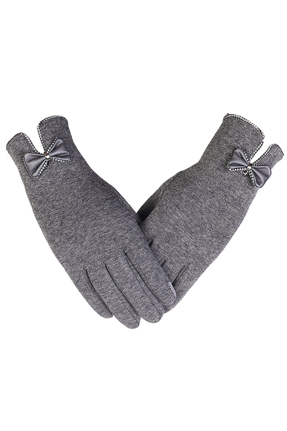 Women Lovely Windproof Bow Tie Winter Gloves