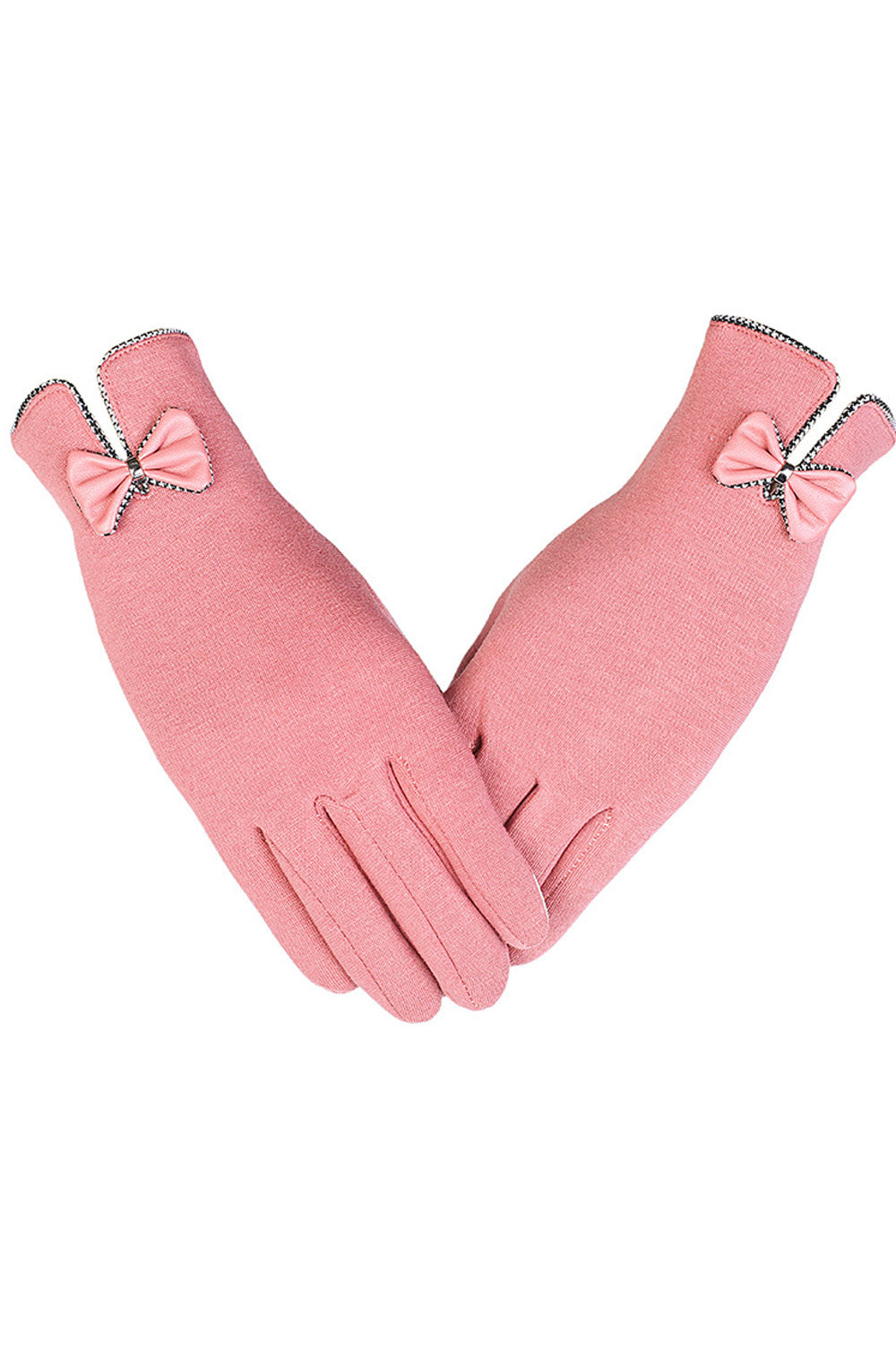 Women Lovely Windproof Bow Tie Winter Gloves