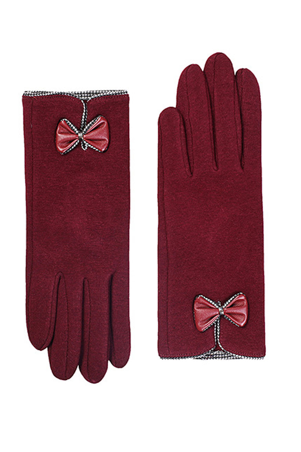 Women Lovely Windproof Bow Tie Winter Gloves