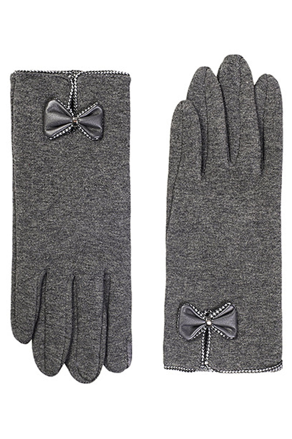 Women Lovely Windproof Bow Tie Winter Gloves