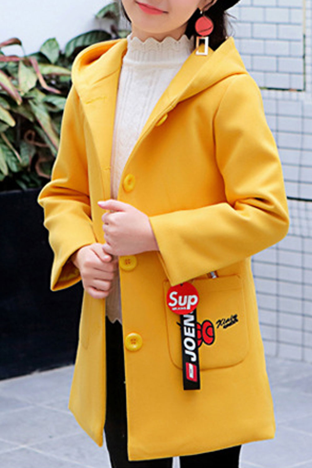 Kids Baby Girls Solid Color Long Sleeve Warm Coat