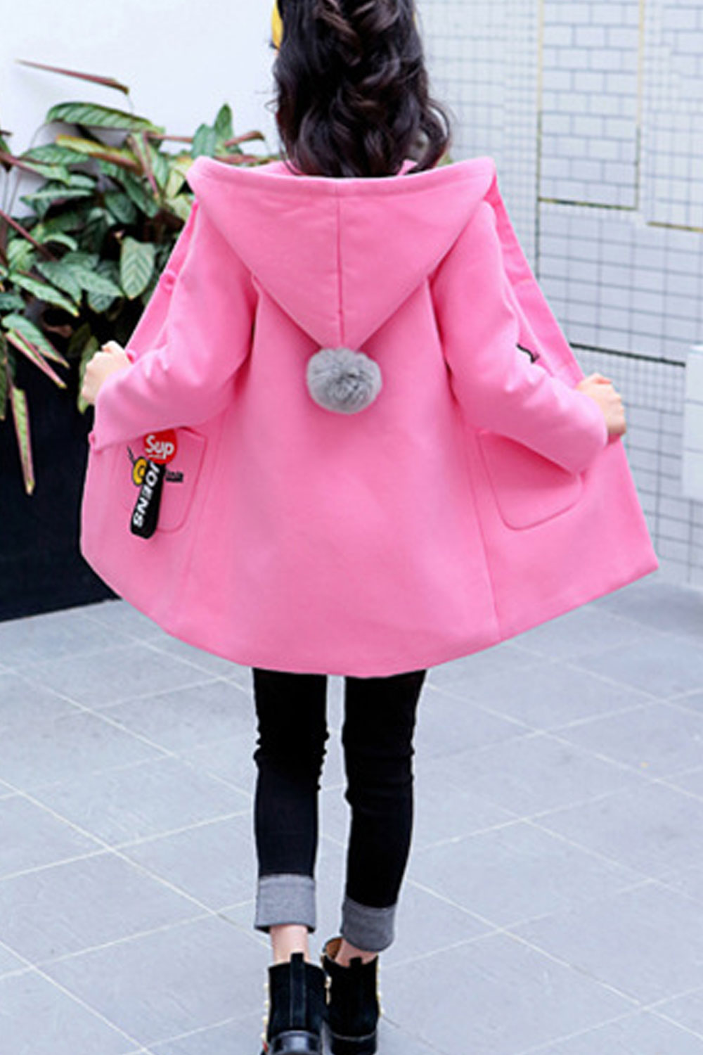 Kids Baby Girls Solid Color Long Sleeve Warm Coat
