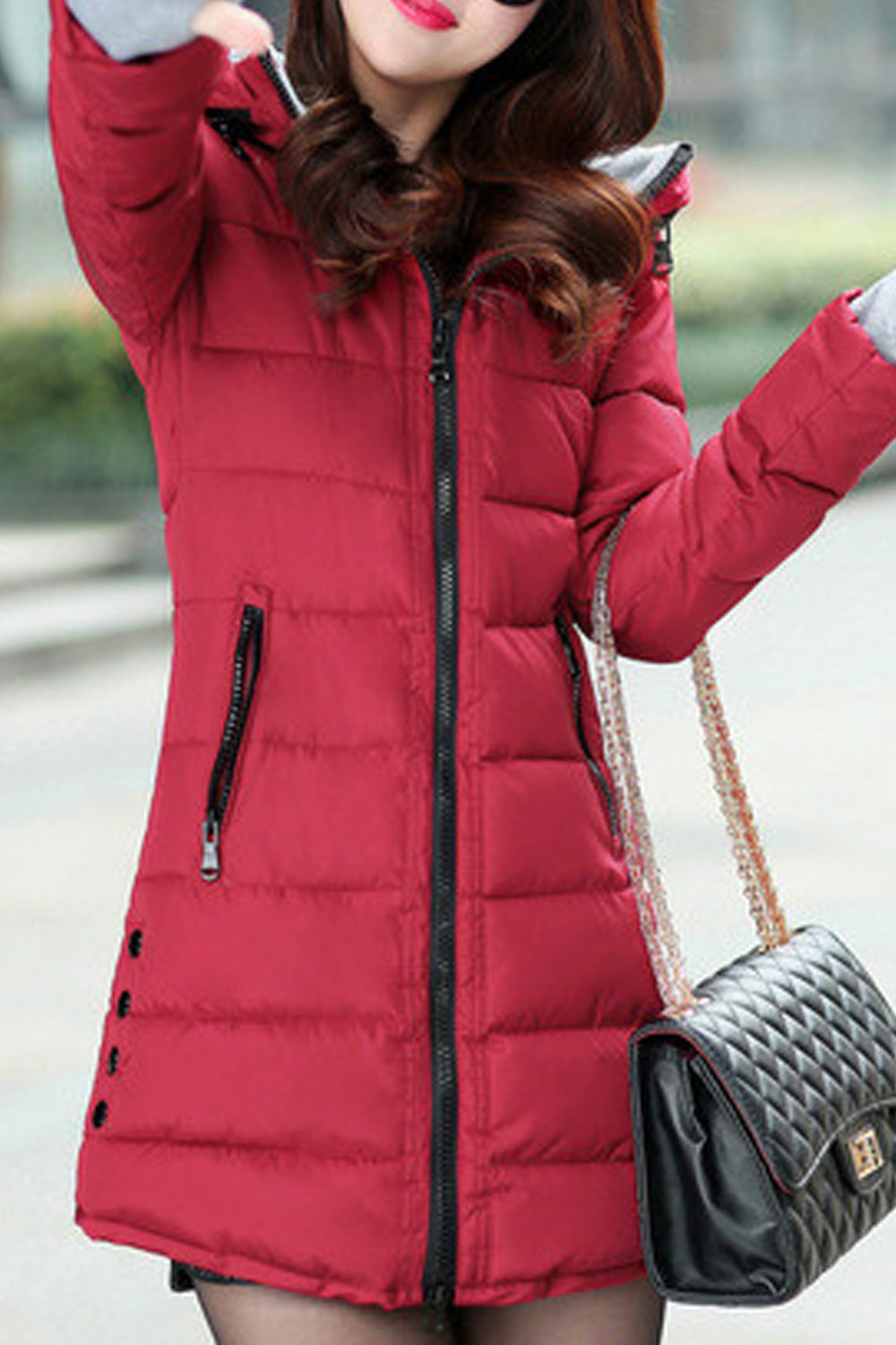 Women Winter Slim Padded Zip Up Casual Jacket