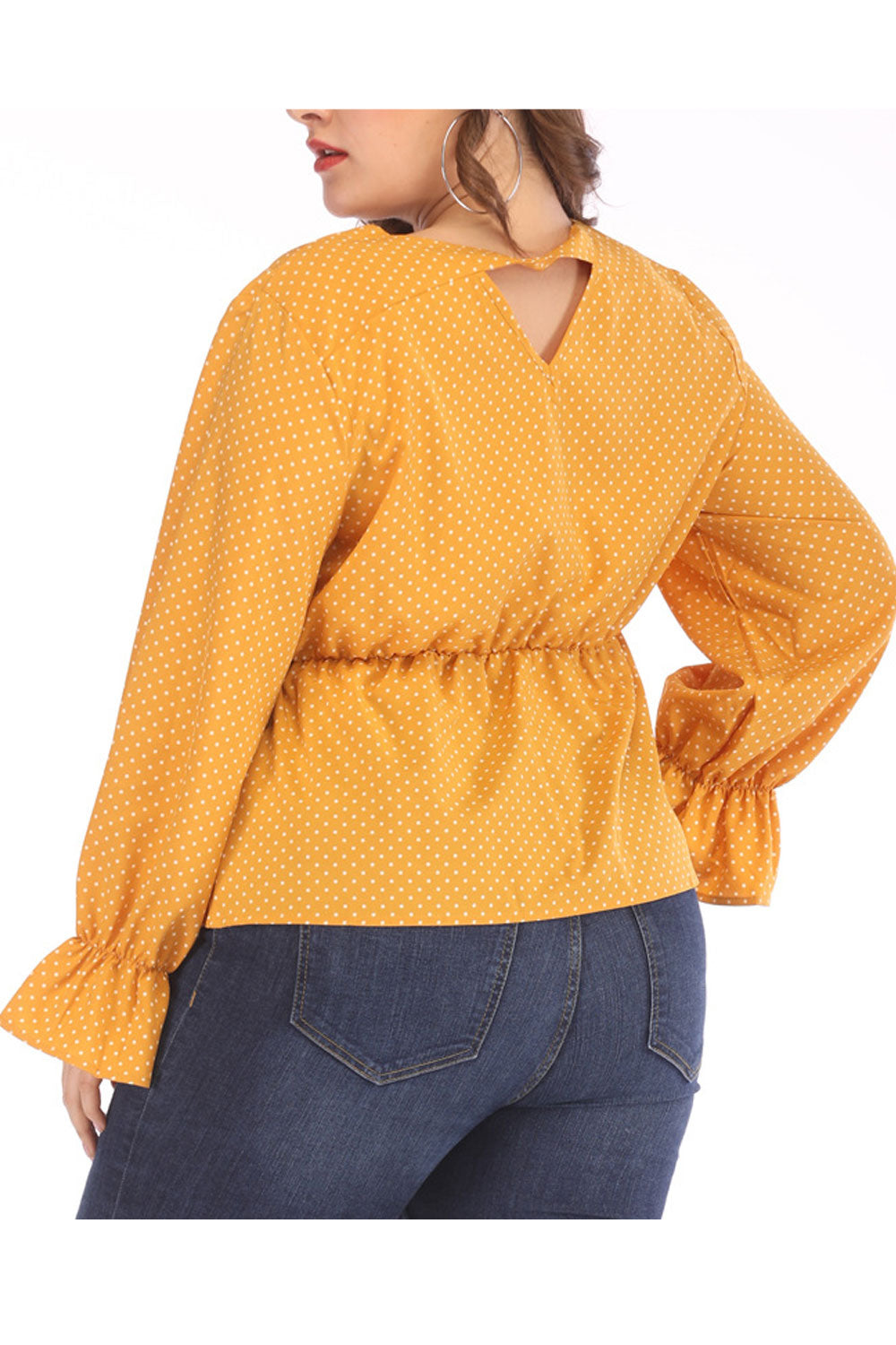 Women Lovely Solid Color V Neck Top