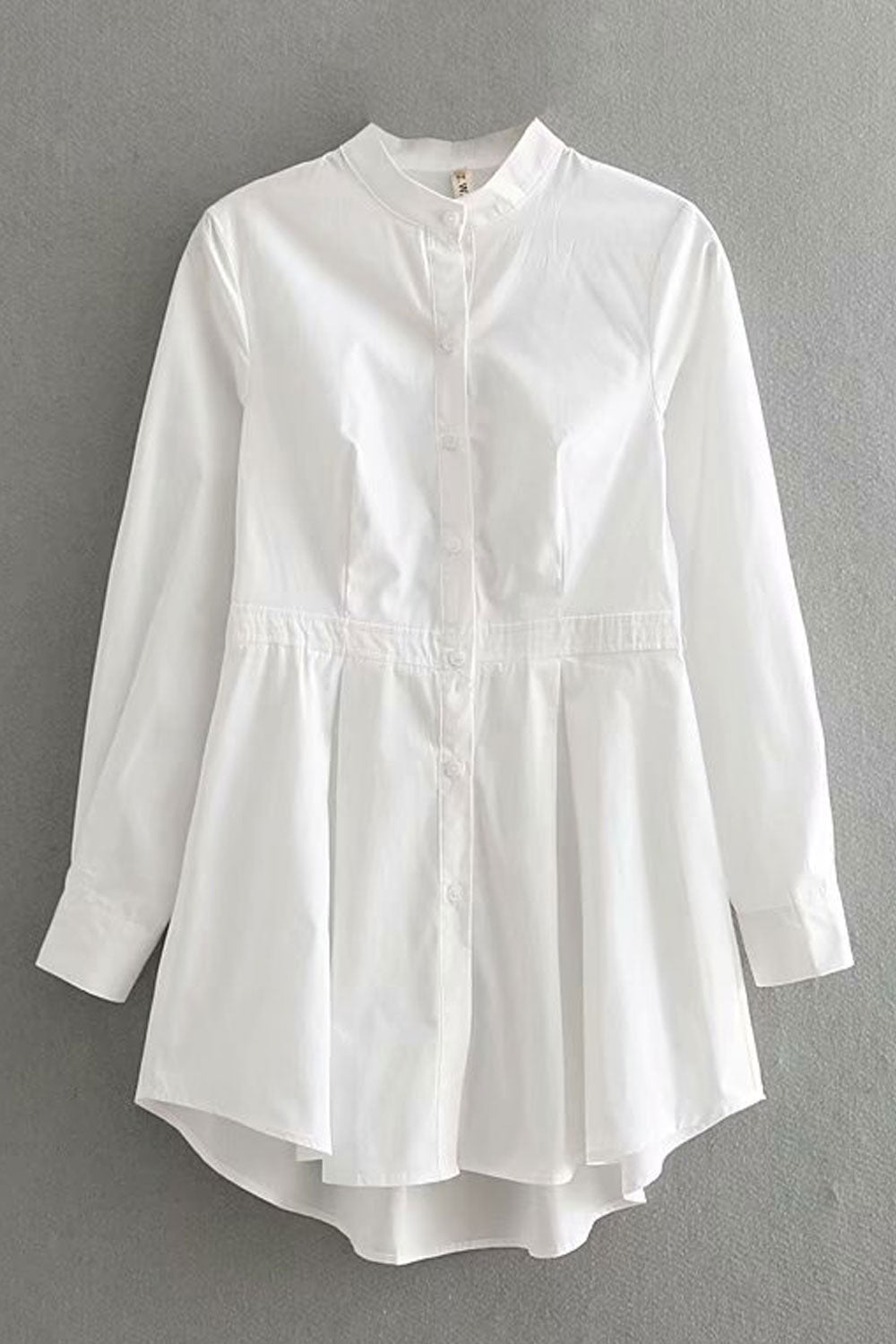 Women Classy Solid Color Irregular Hem Top