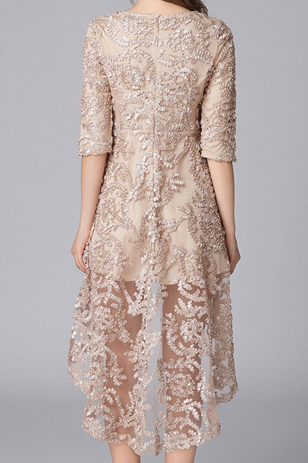 Women Elegant & Fashionable High Low Hem Skirt Dress