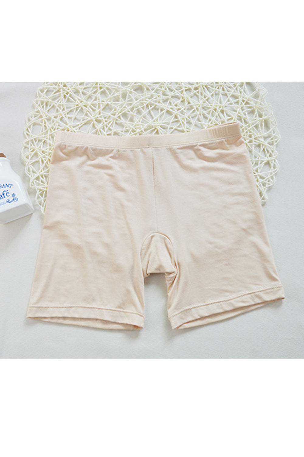 Women Fashion Trim Lace Solid Color Breathable Short