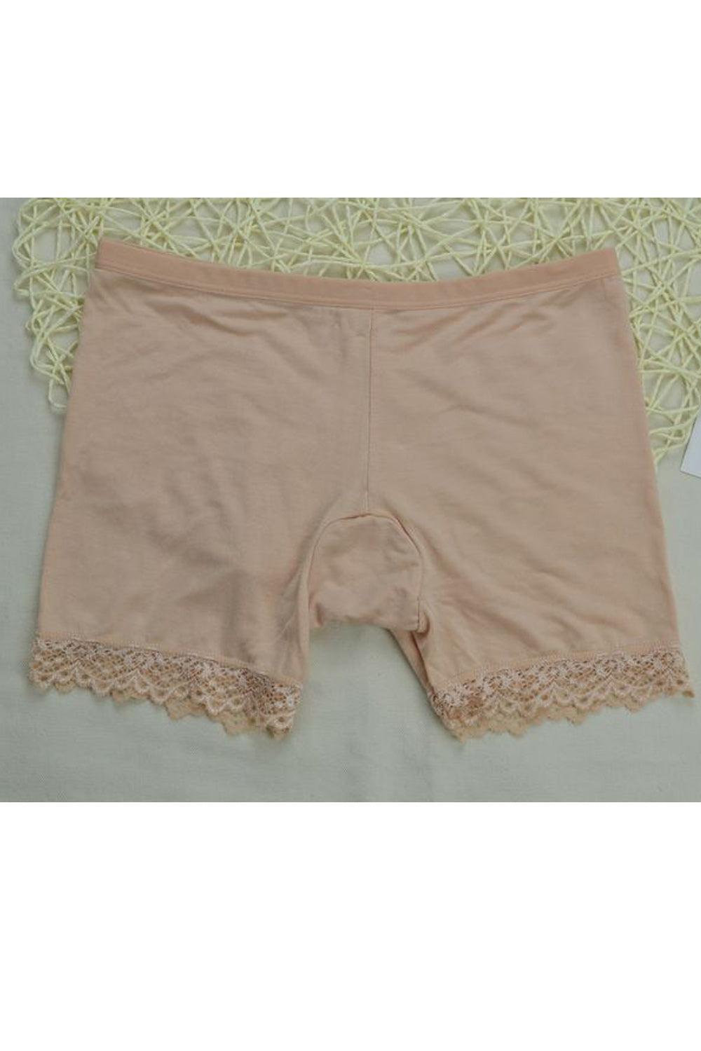 Women Fashion Trim Lace Solid Color Breathable Short