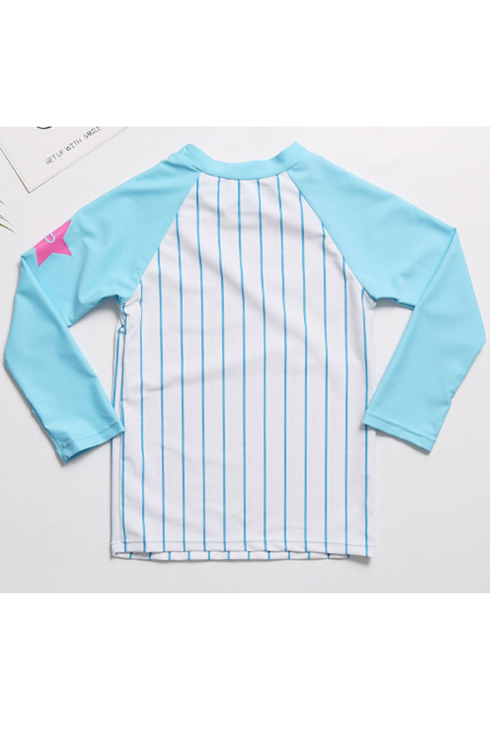 Baby Girls Letter Printed Long Sleeve Swimsuit