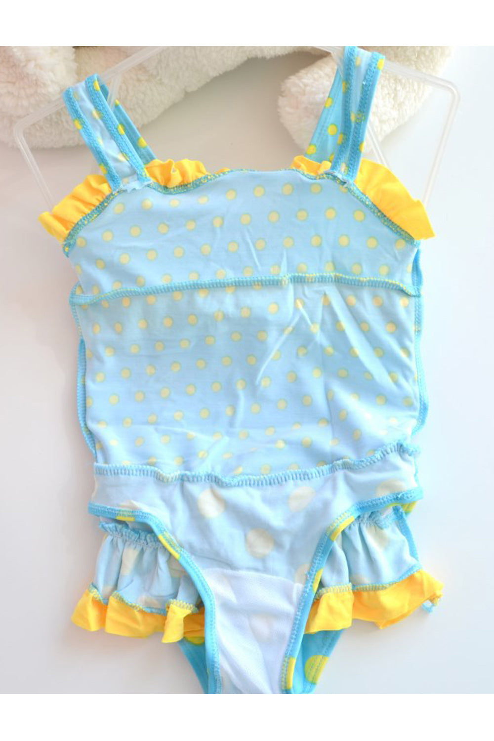 Baby Girls One Piece Polka Dot Ruffles Bottom Cute Swimwear