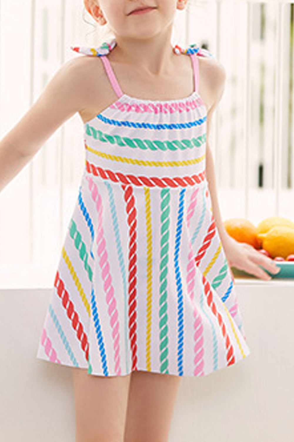 Baby Girls Fashion Striped Adjustable Strap Cute Swimwear