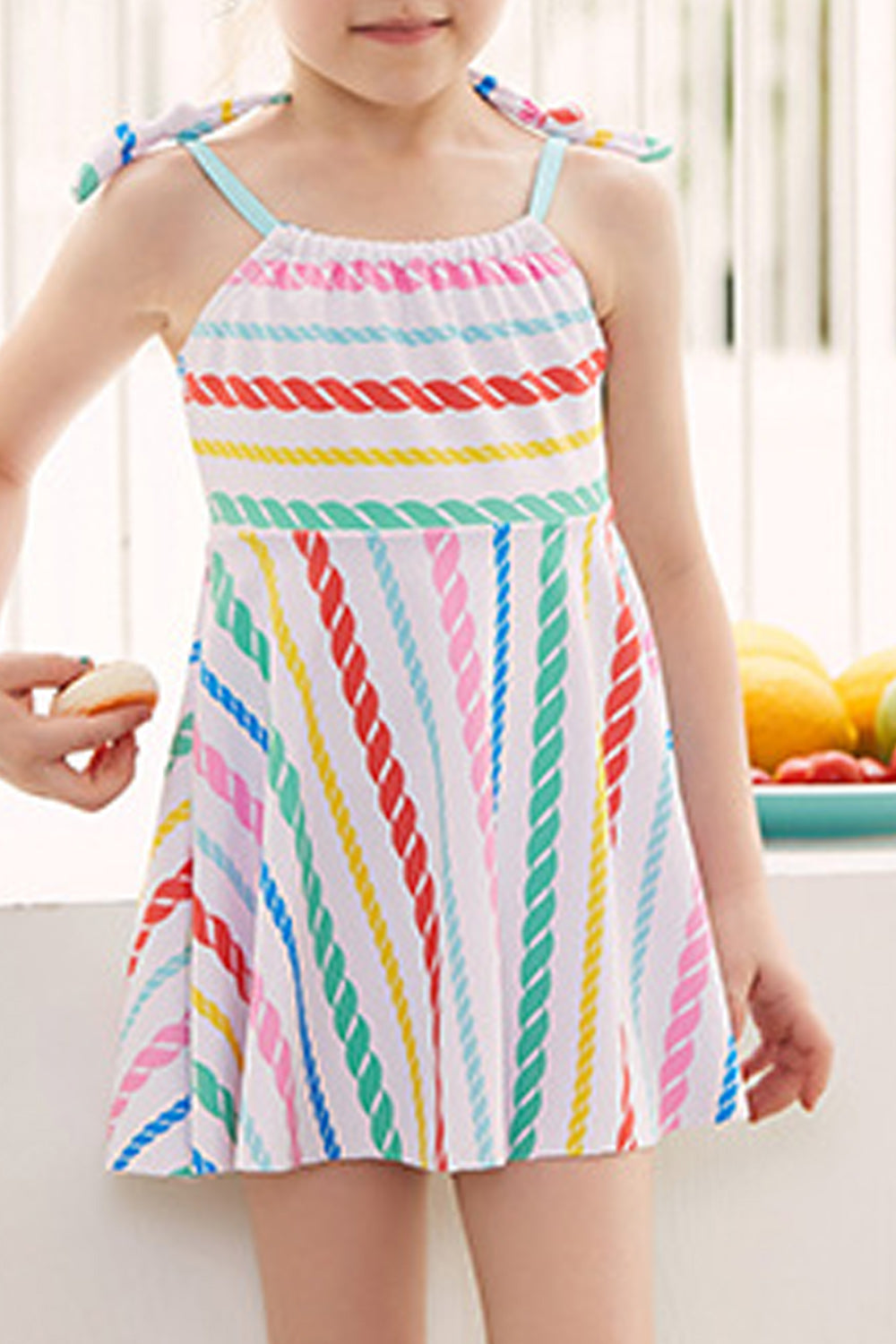Baby Girls Fashion Striped Adjustable Strap Cute Swimwear