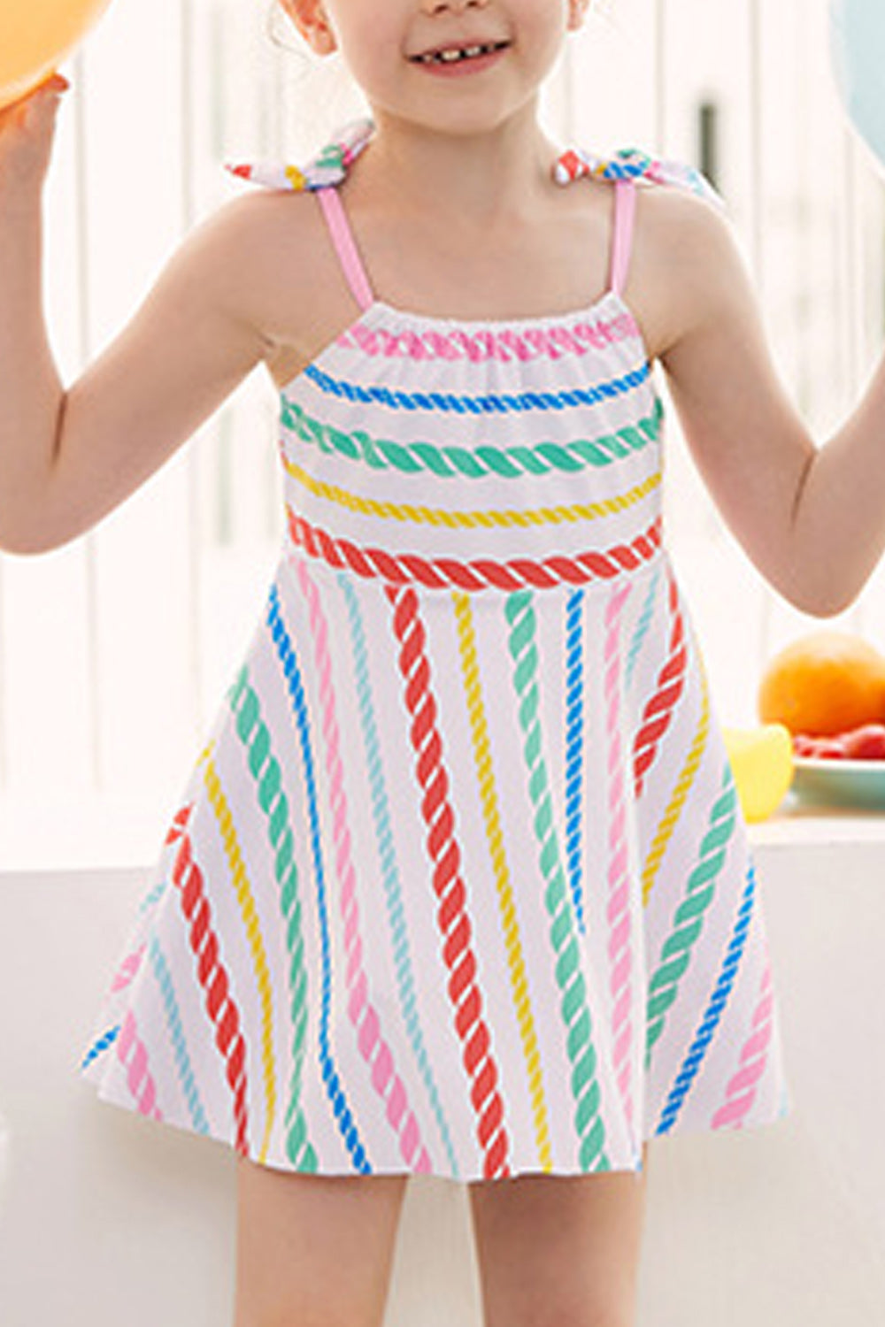 Baby Girls Fashion Striped Adjustable Strap Cute Swimwear