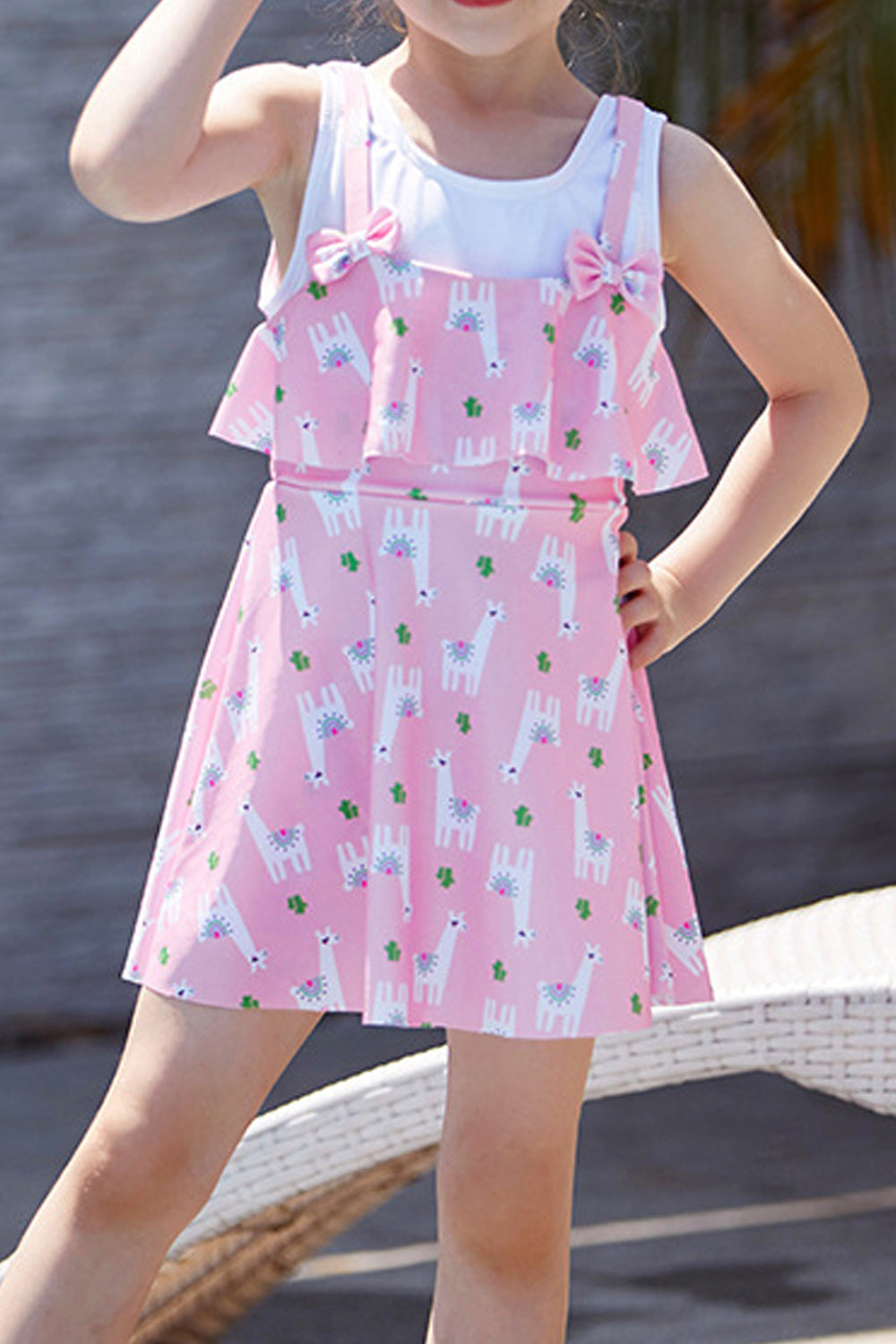 Baby Girls Elegant One Piece Printed Pattern Swimwear