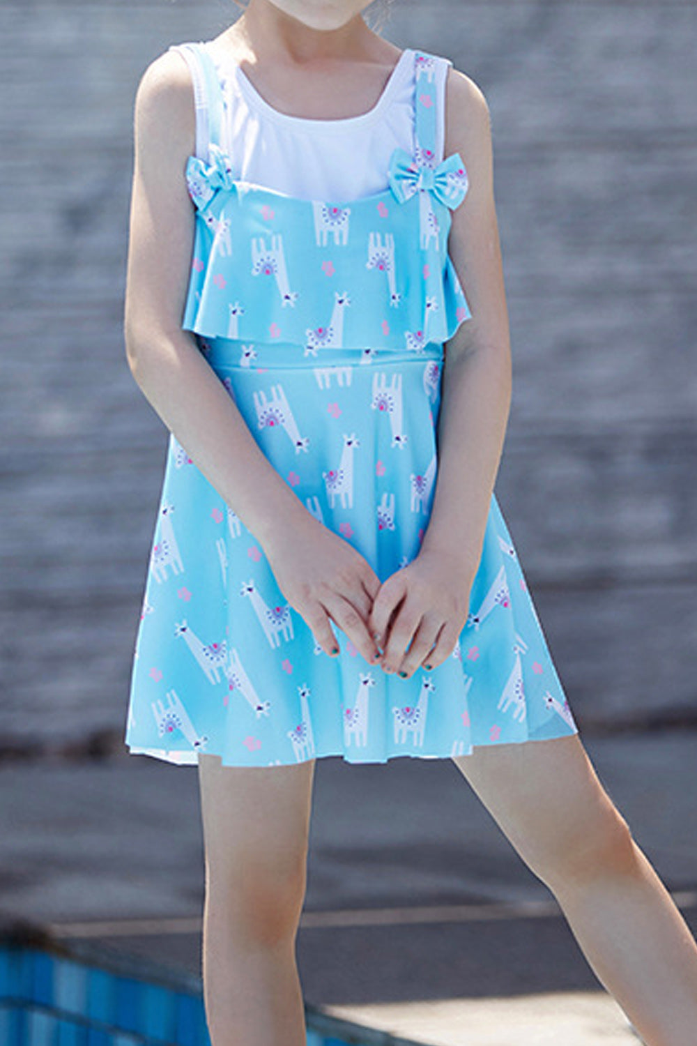 Baby Girls Elegant One Piece Printed Pattern Swimwear