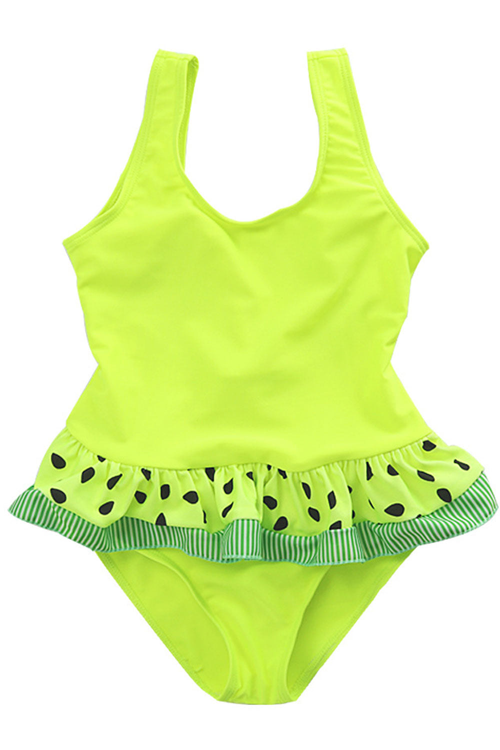 Baby Girls Sleeveless Round Neck One Piece Swimsuit