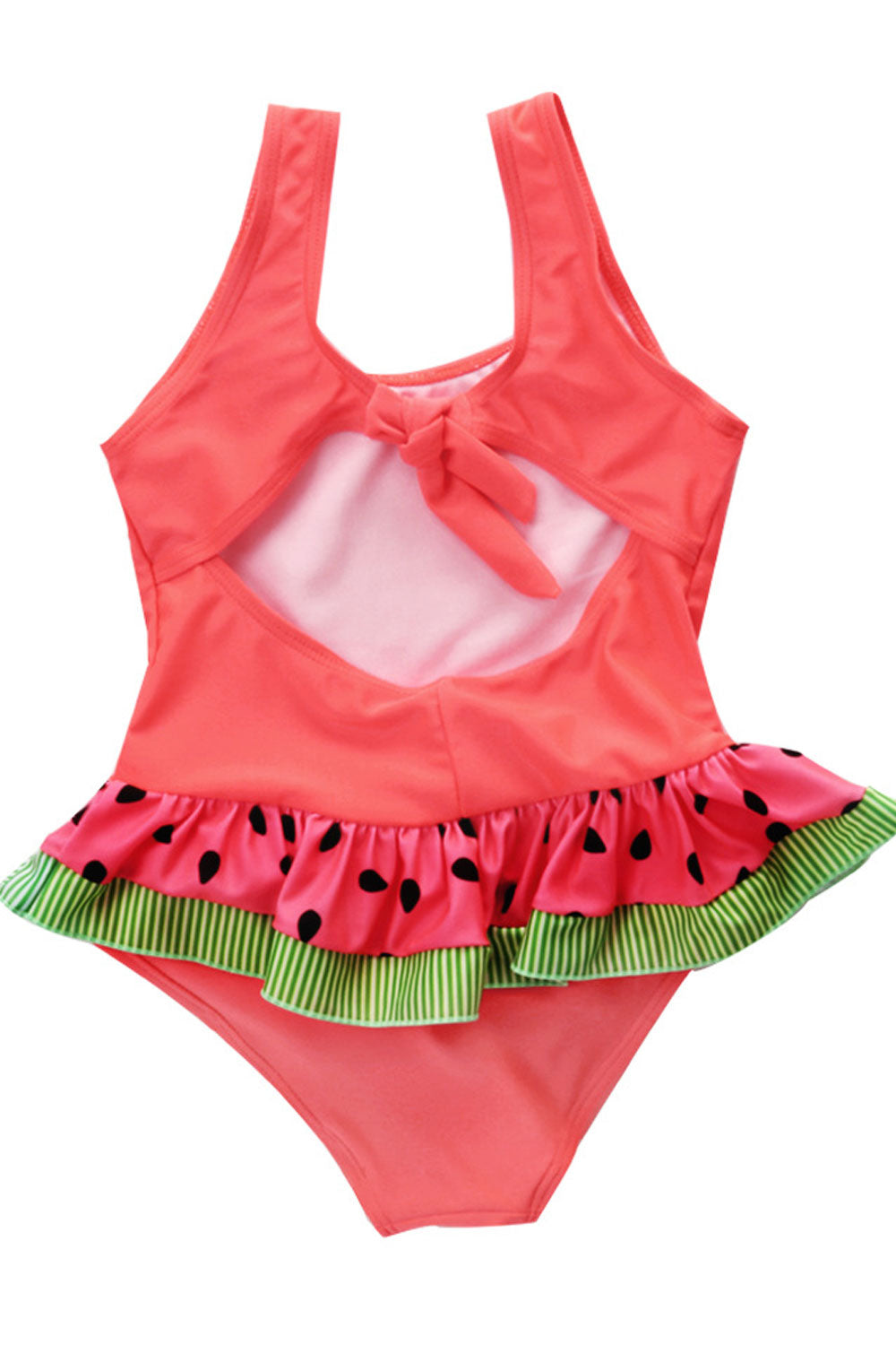 Baby Girls Sleeveless Round Neck One Piece Swimsuit