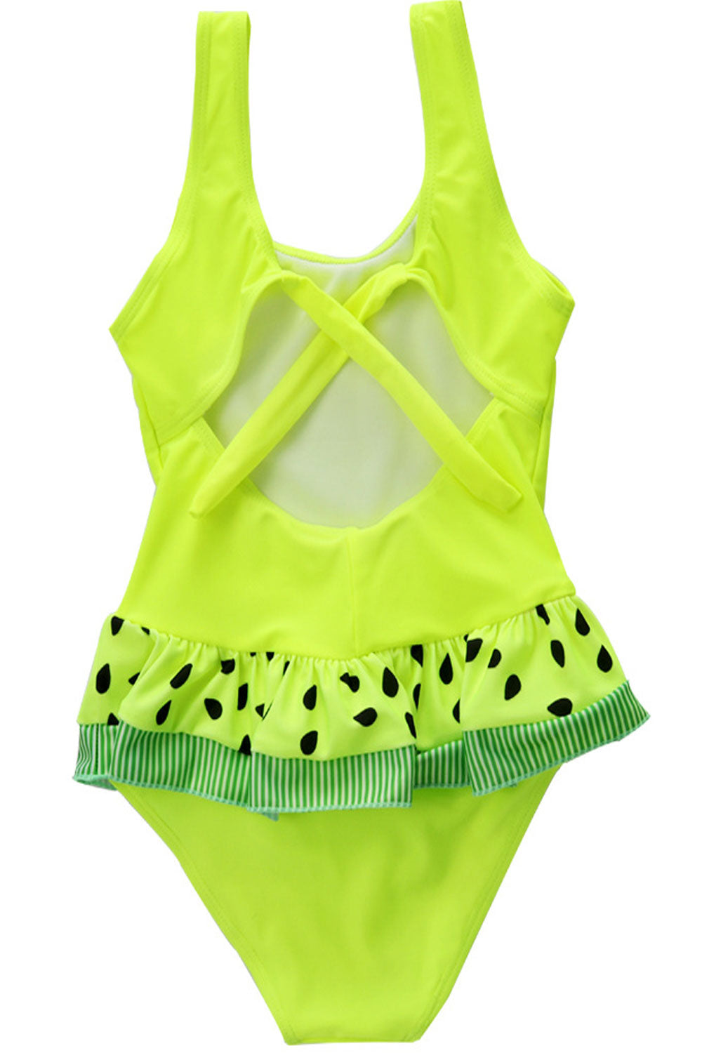 Baby Girls Sleeveless Round Neck One Piece Swimsuit