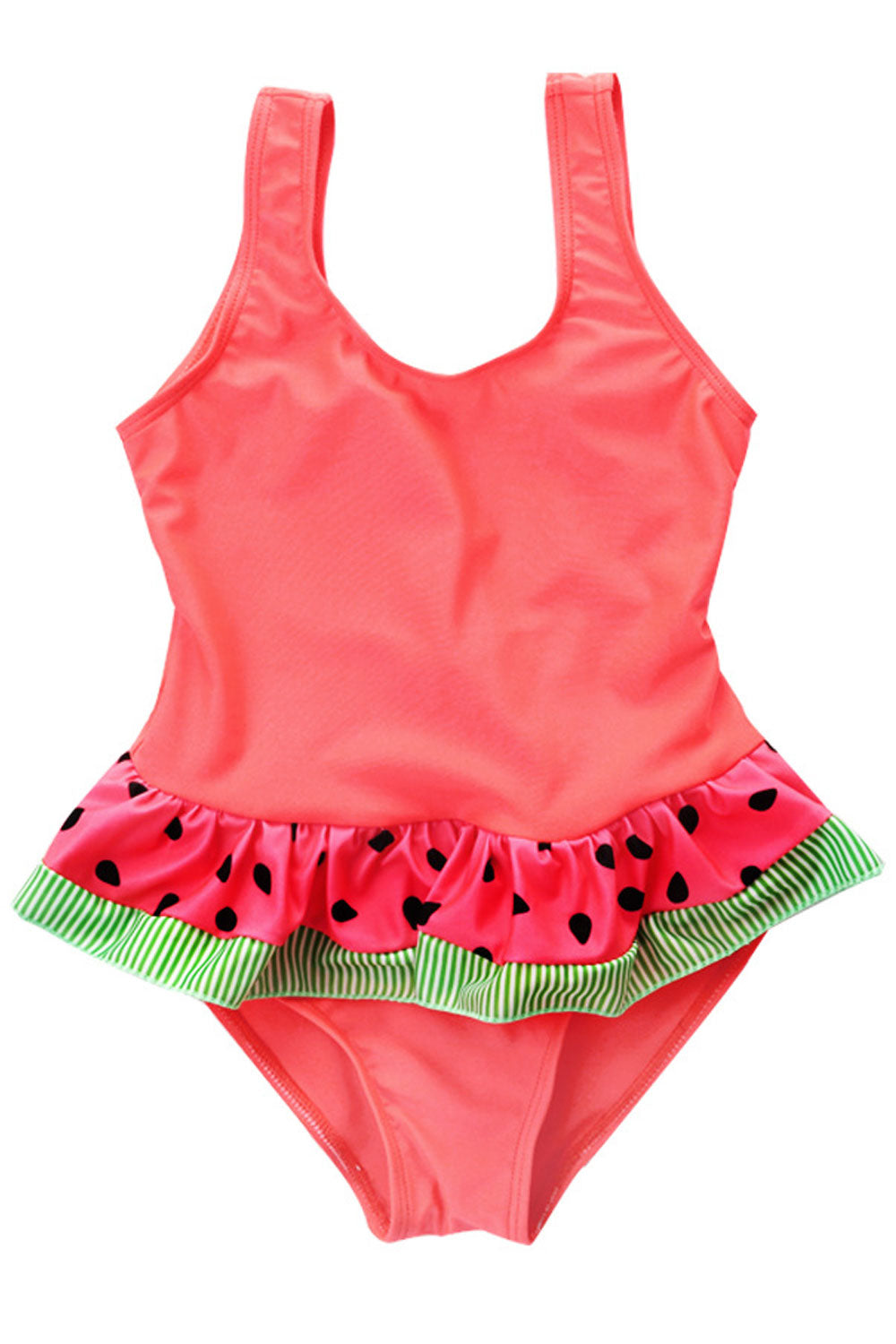 Baby Girls Sleeveless Round Neck One Piece Swimsuit