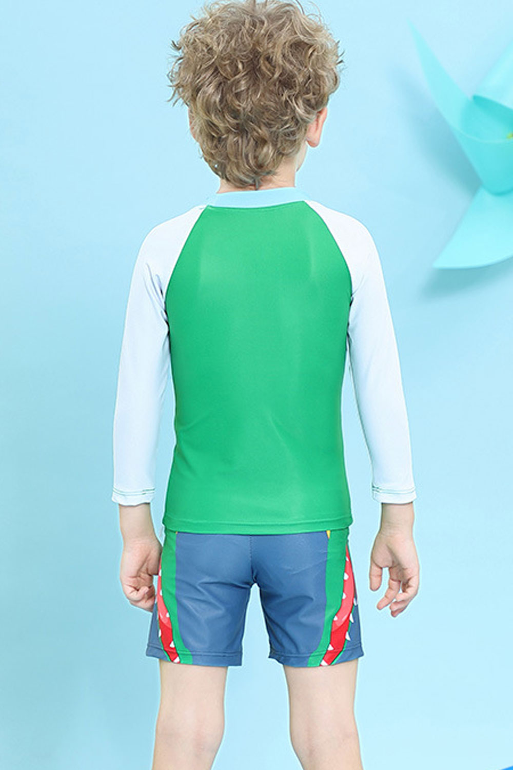 Toddler Boys Printing Crocodile Face Swimwear