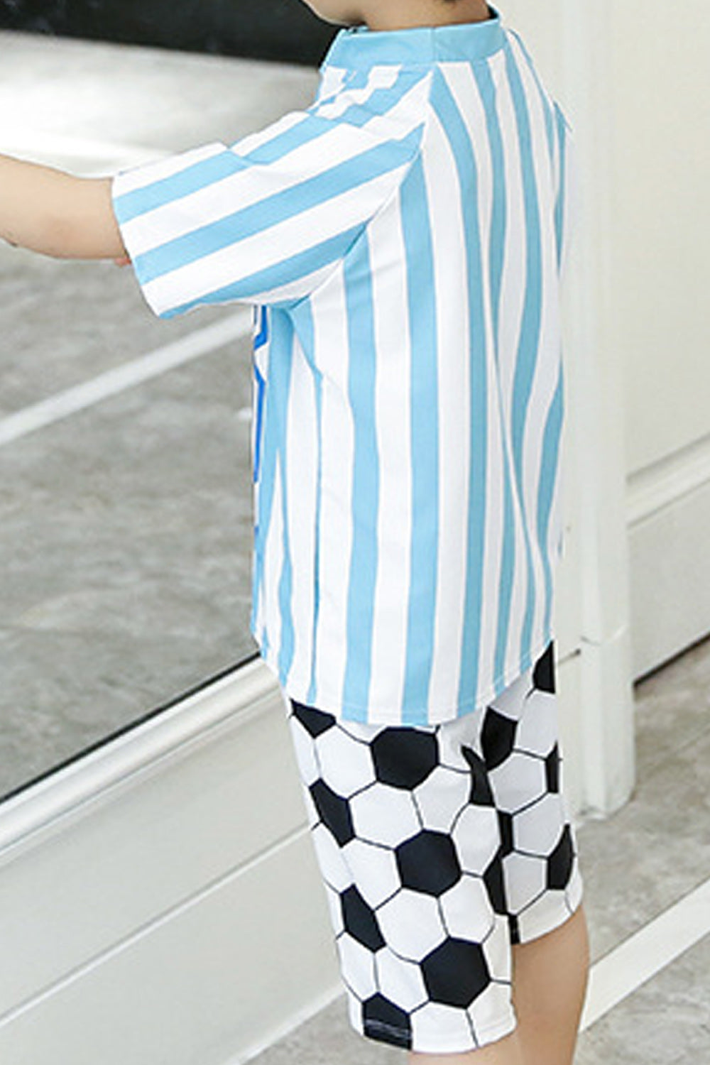 Baby Toddler Two Piece Printed Football Swimwear