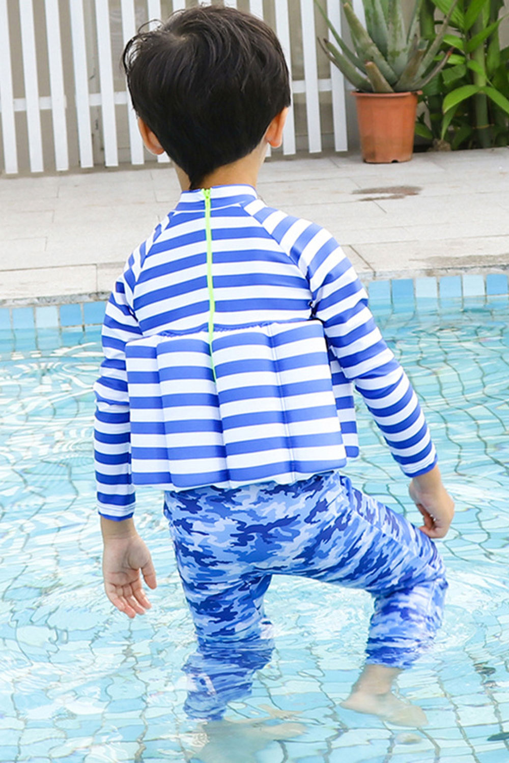 Baby Toddler Swimming Cap Stripe Camouflage Swimwear