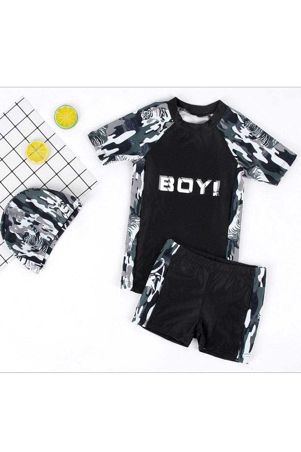 Toddler Boys Short Sleeves 2 Pc Set Swimwear