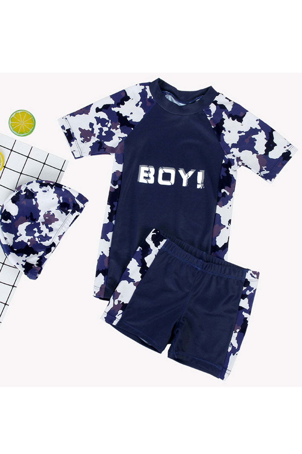 Toddler Boys Short Sleeves 2 Pc Set Swimwear