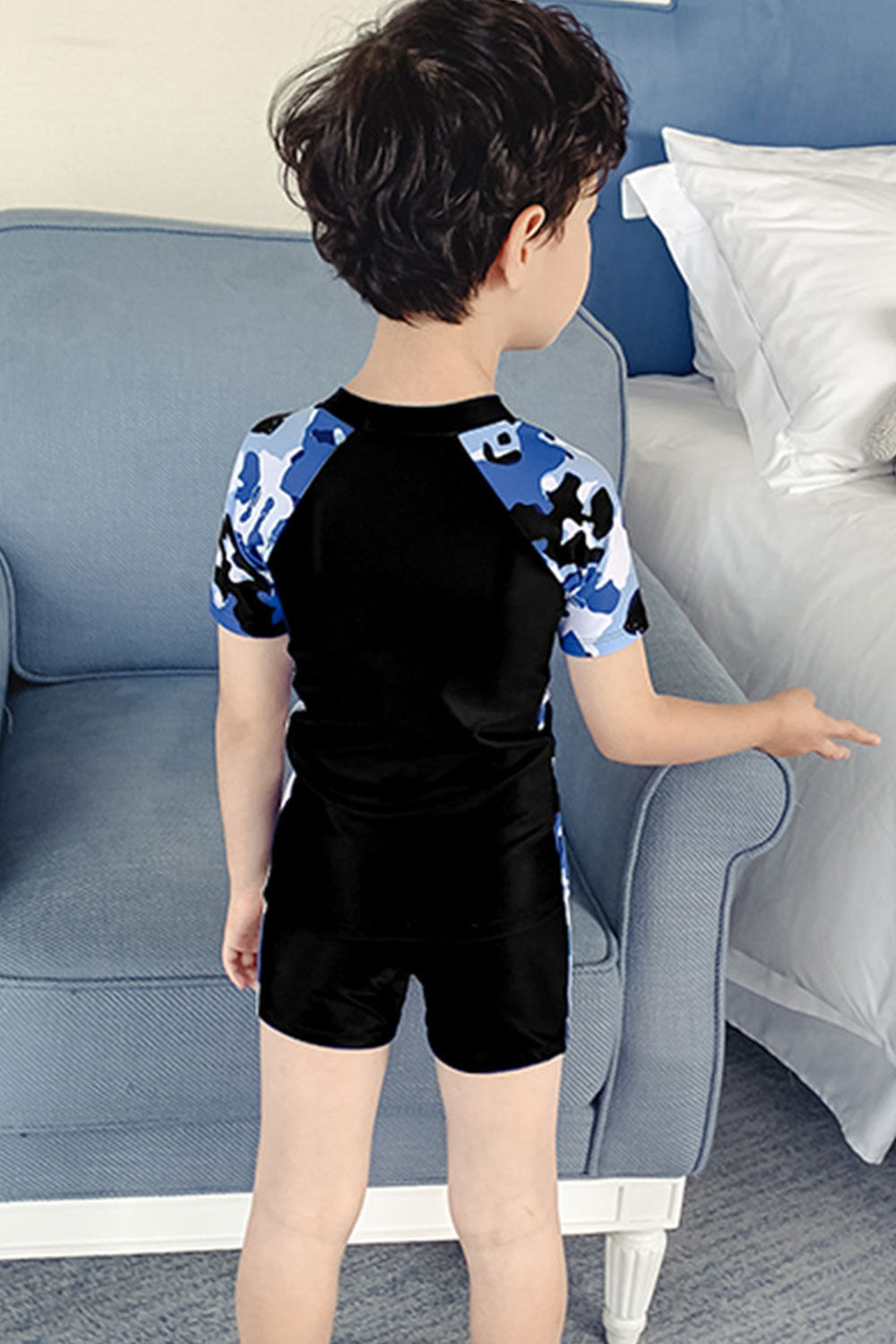 Baby Toddler Round Neck Short Sleeves Swimwear