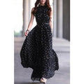 Women Wave Point Collar Swing Dress