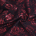 Women Round Neck Flower Printed Pencil Dress Red