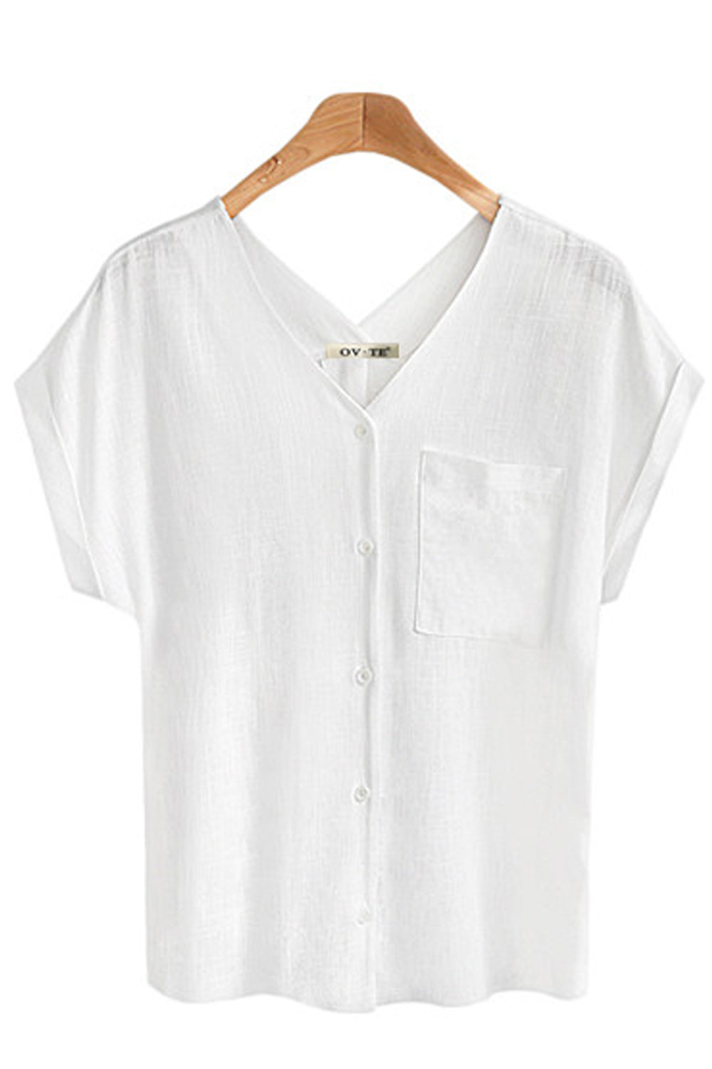 Women Casual Relaxing Button Down Loose Shirt