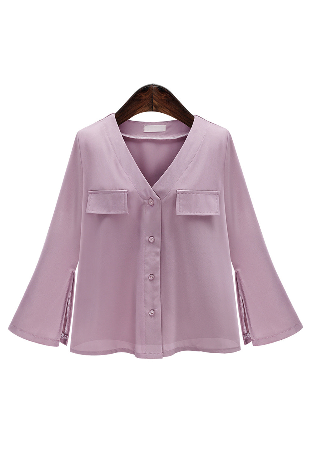 Women V-Neck Button Down Stylish Summer Shirt