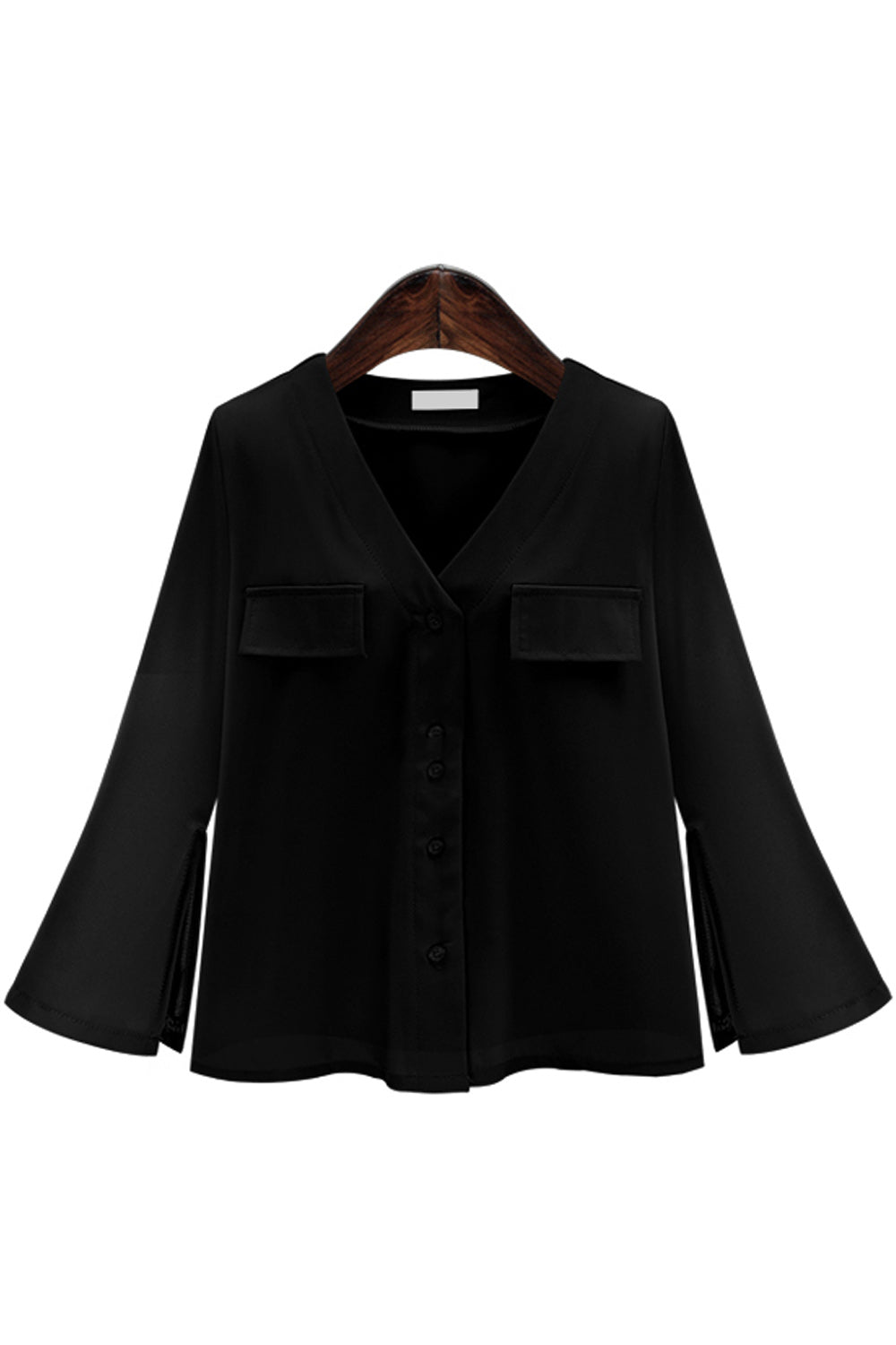 Women V-Neck Button Down Stylish Summer Shirt