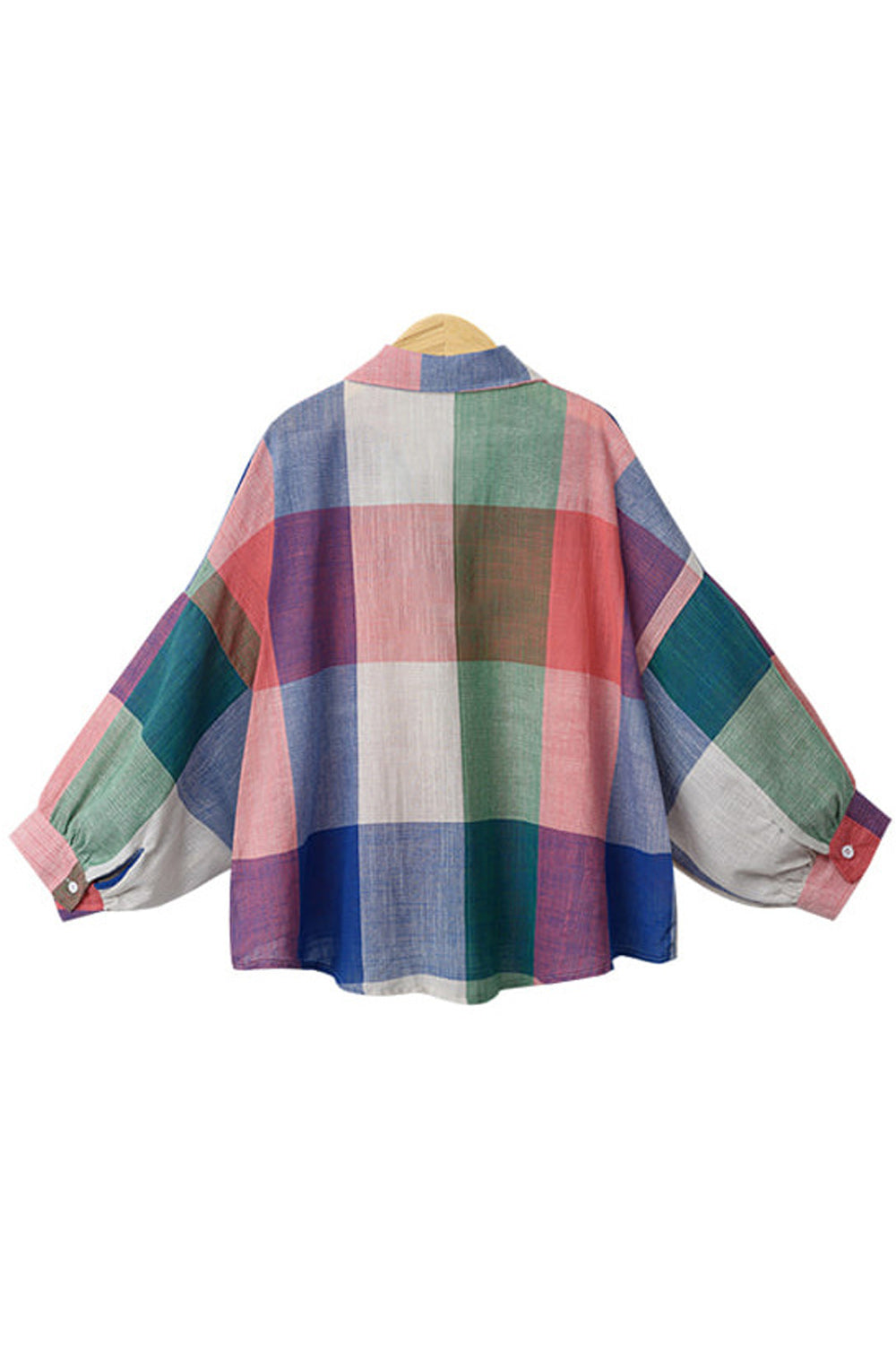 Women Long Loose Sleeve Button Closure Shirt