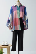 Women Long Loose Sleeve Button Closure Shirt
