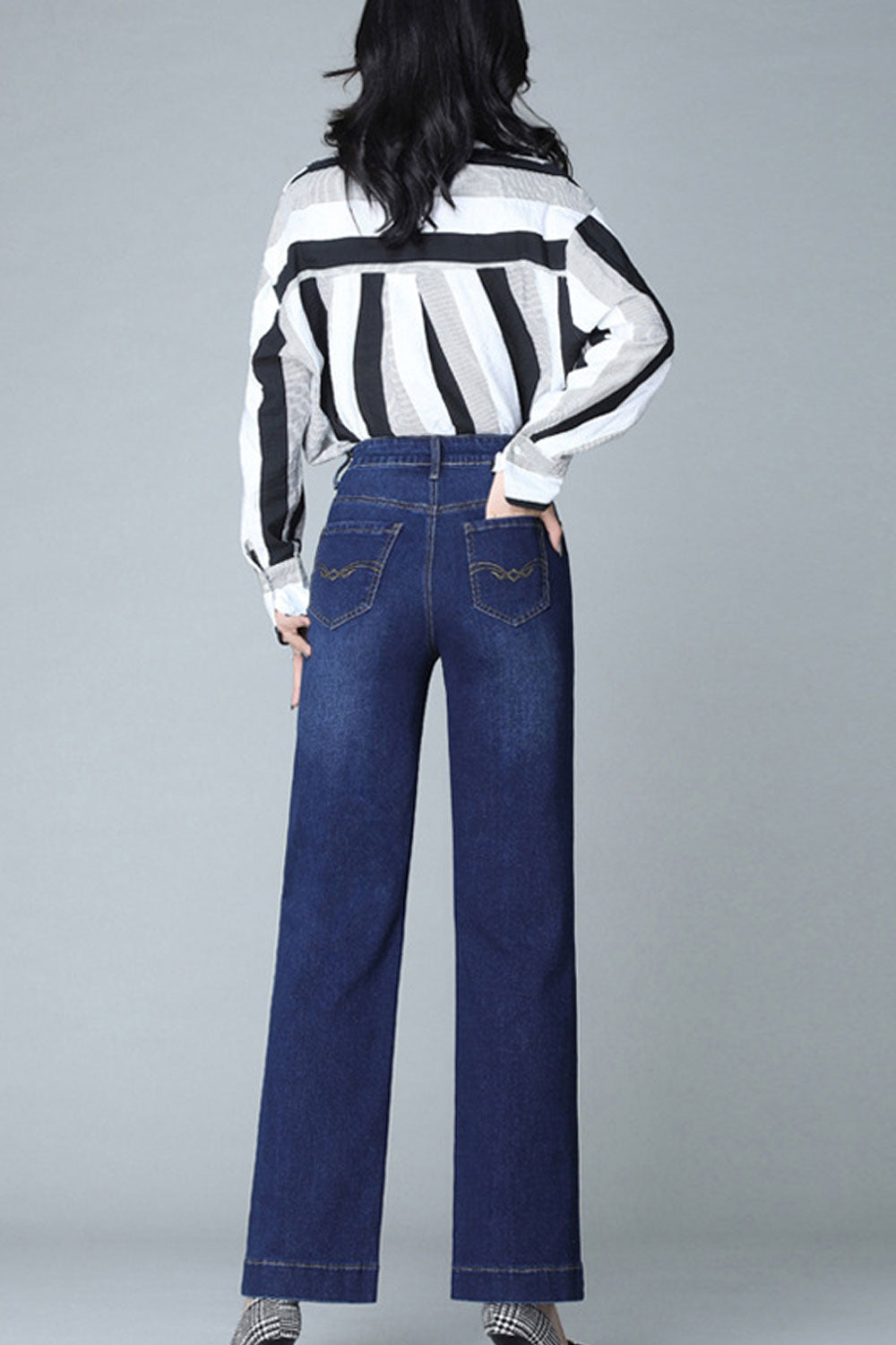 Women Fit Bottom Straight Stylish Jeans