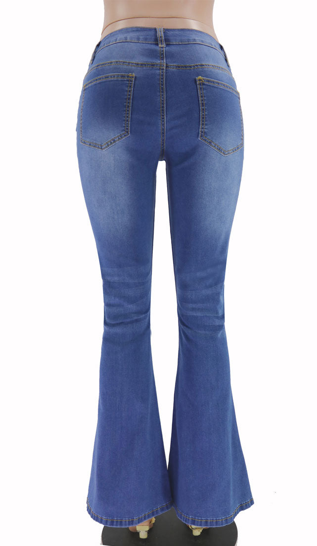 Women Long Length Flare Style Jeans